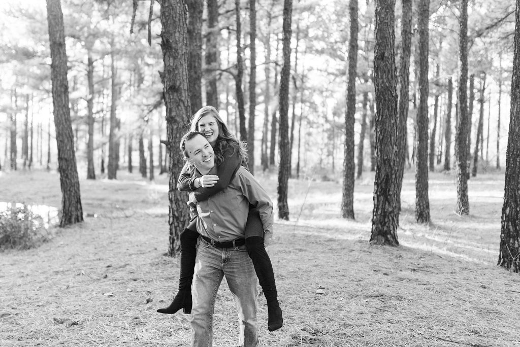 Grasslands Engagement Session in the Pine Trees