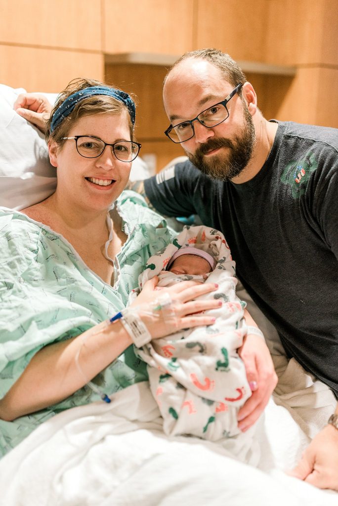 First Family Photo during Birth at Baylor Hospital 