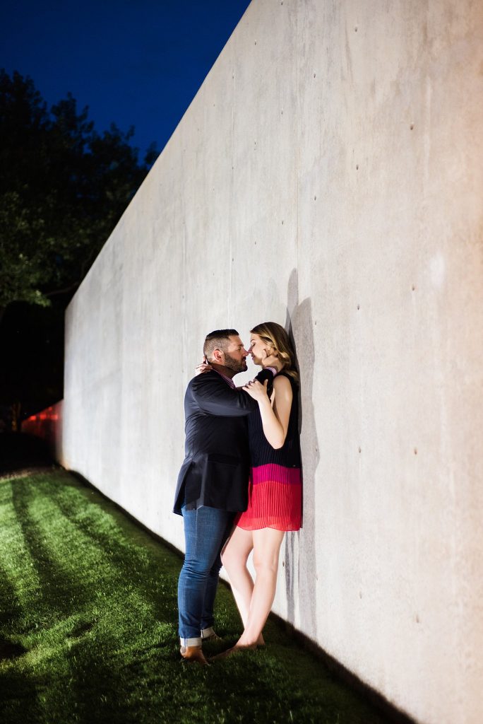 A Navy Blue Themed Engagement Session at the Modern Art Museum 