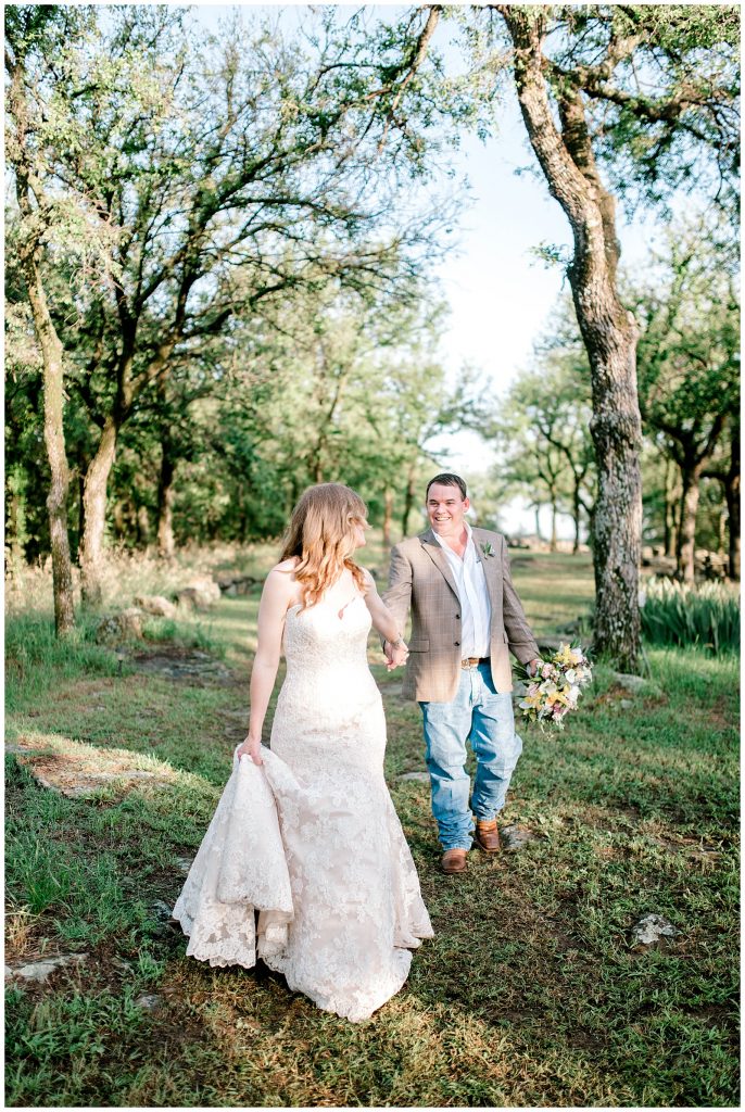 Bride and Groom Walking for Couples Portraits