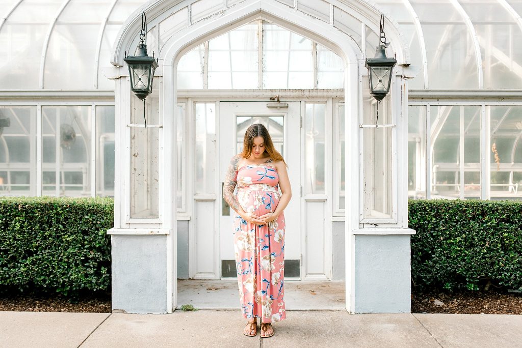 Maternity Session at the greenhouse on TWU in Denton