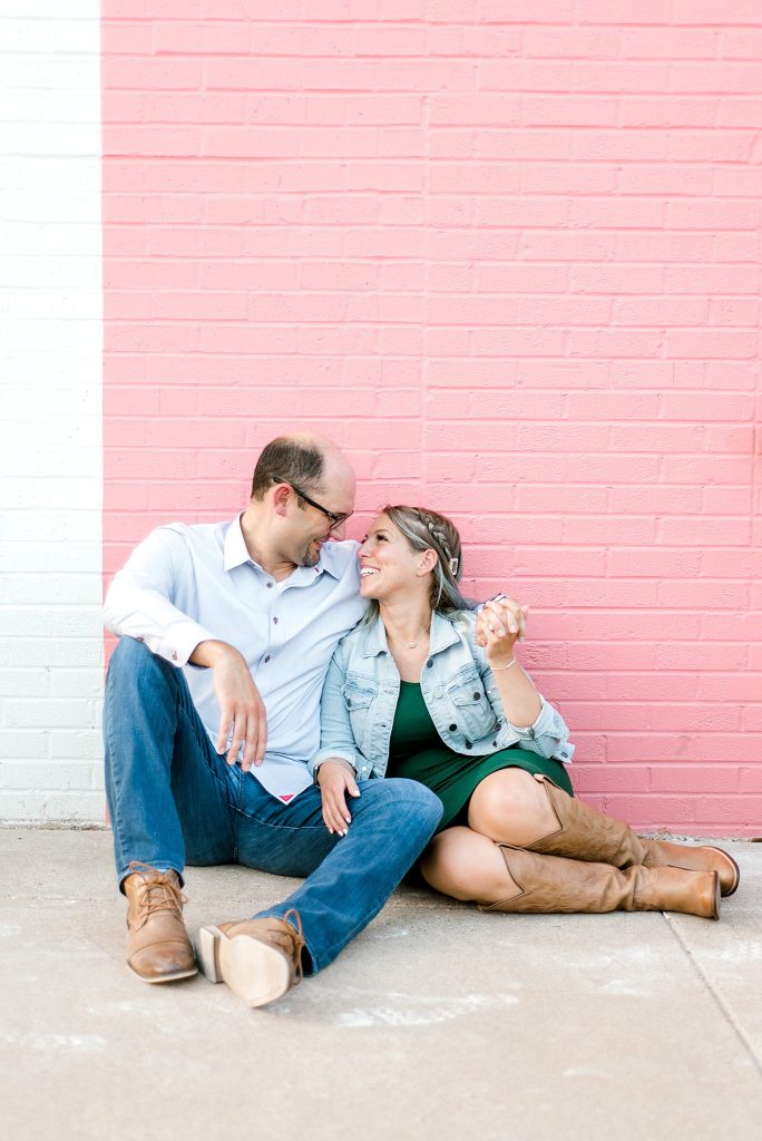 Urban Engagement Session with Colorful Wall