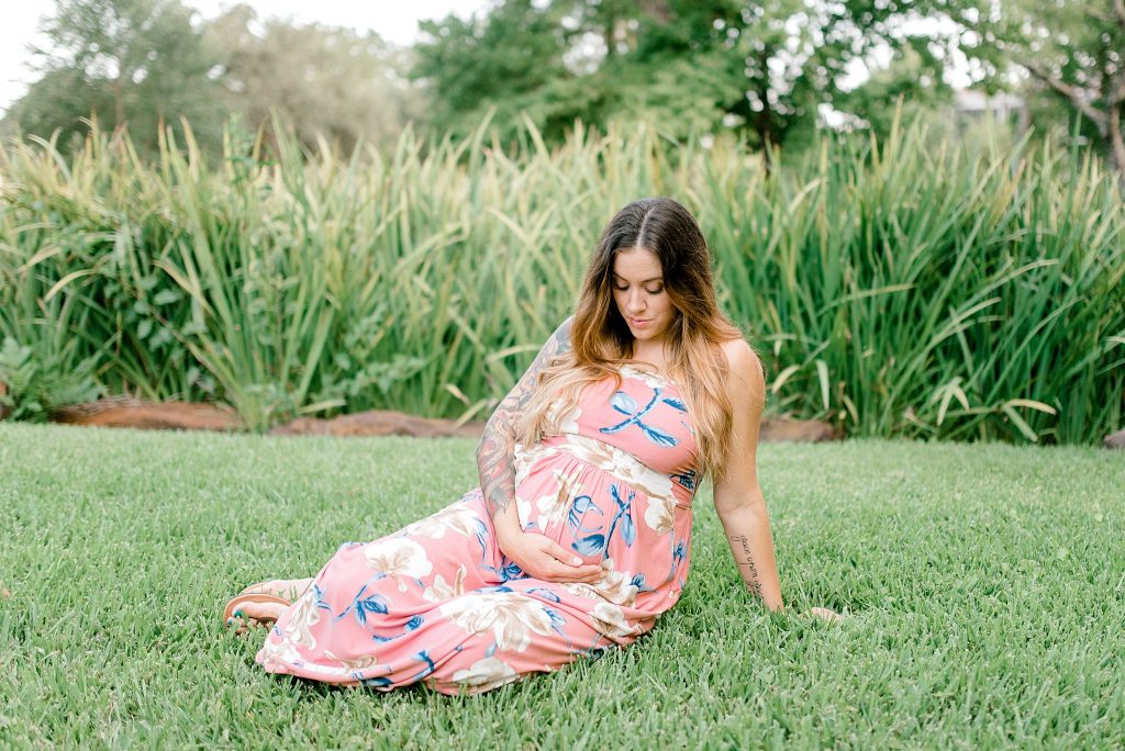 Denton Maternity Session at the Turtle Pond on TWU Campus