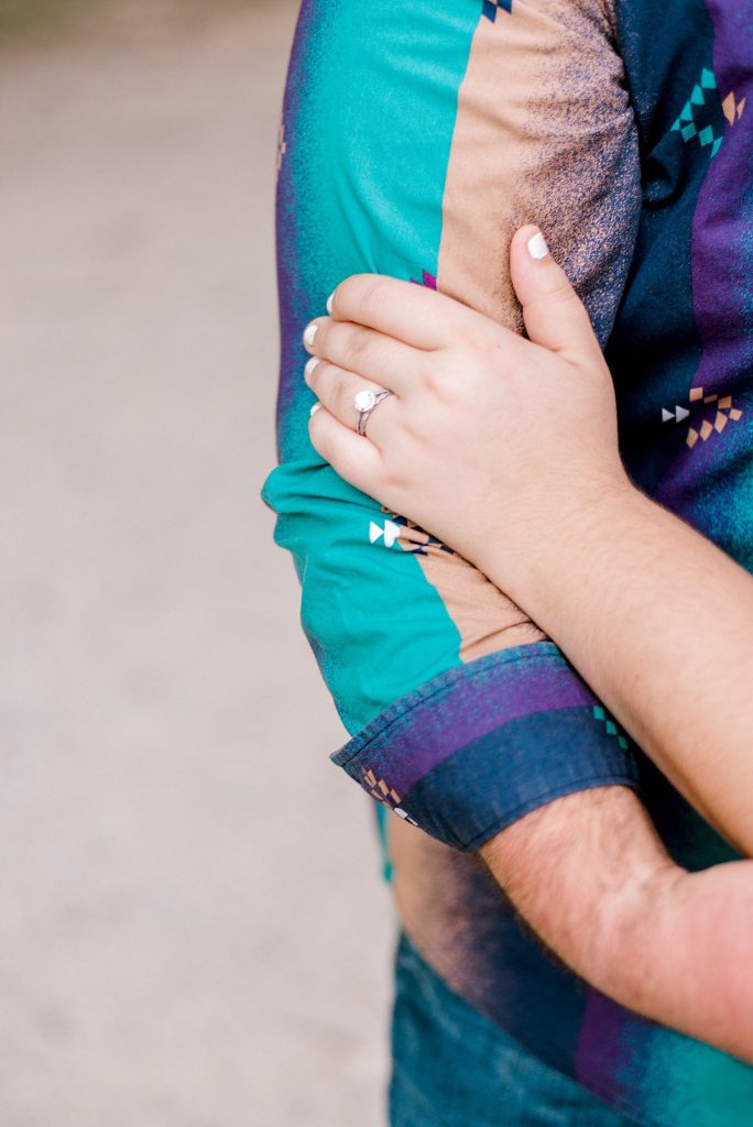 Fort Worth Engagement Session with ring detail