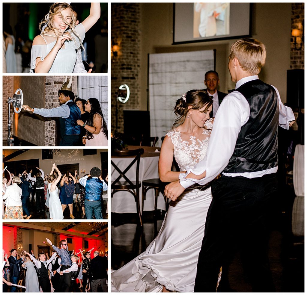 Bride and groom dance at reception- Hidden Waters Events