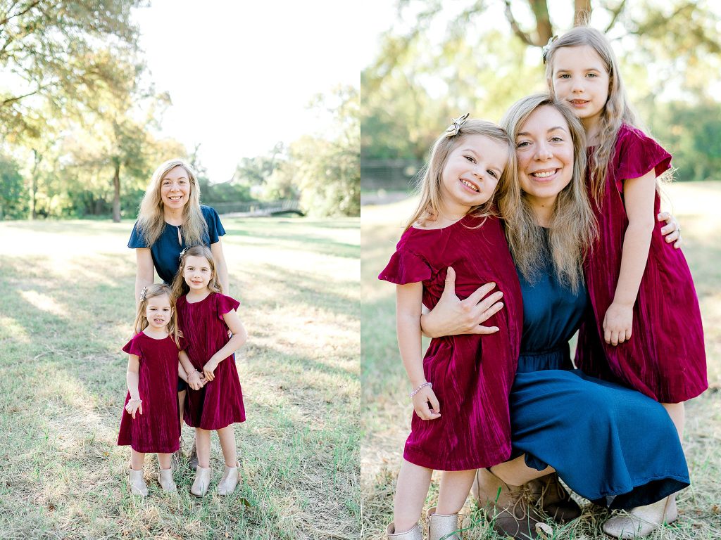 Posing with momma during their Fort Worth family session