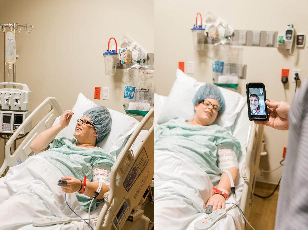 Mom in delivery on FaceTime with mother in law during A Baylor C-Section Birth