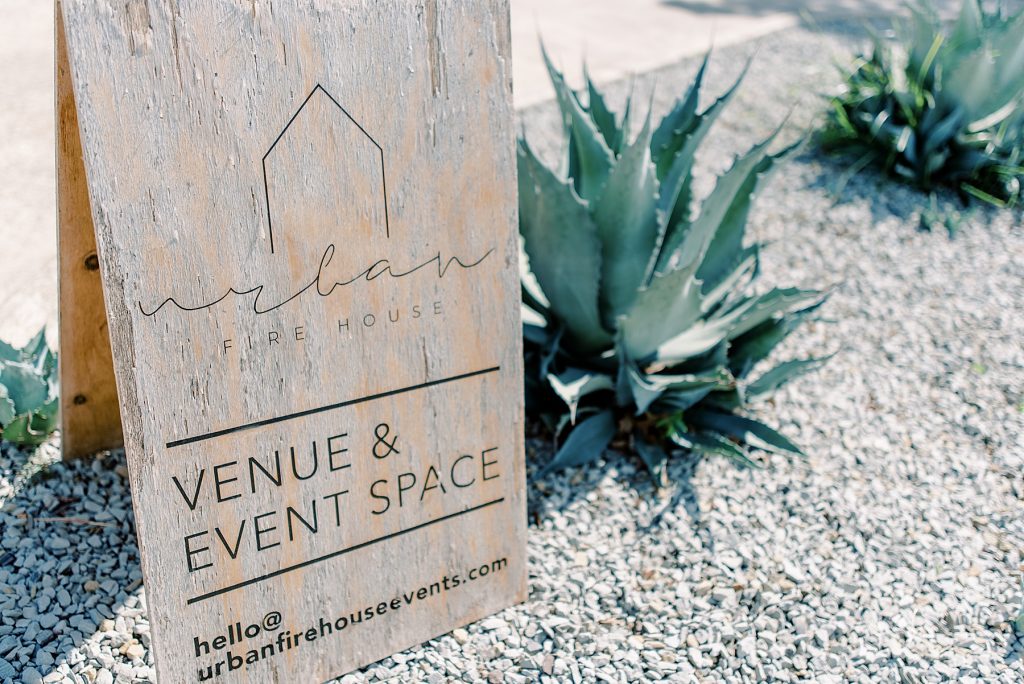 Urban Fire House Event Space sign