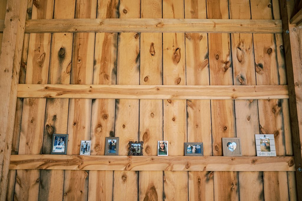 Wall full of pictures at Wildcatter Ranch Wedding