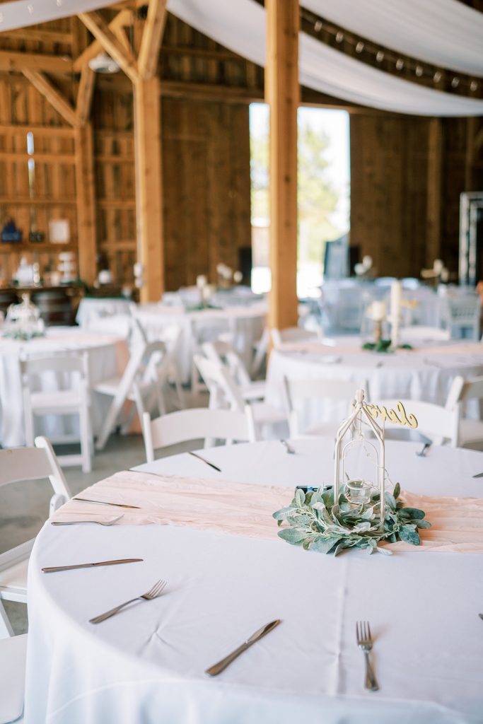 Wedding reception table at Wildcatter Ranch wedding