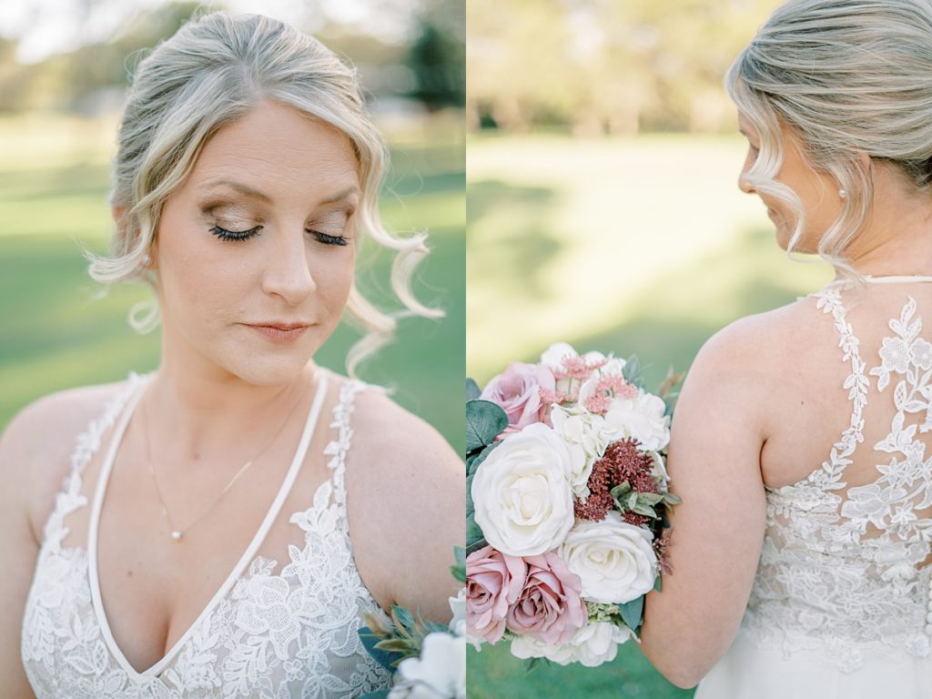 bridal makeup and florals