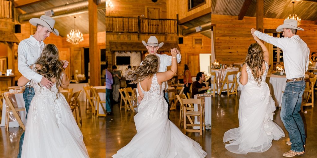 bride and groom dancing at Diamond H3 Ranch wedding