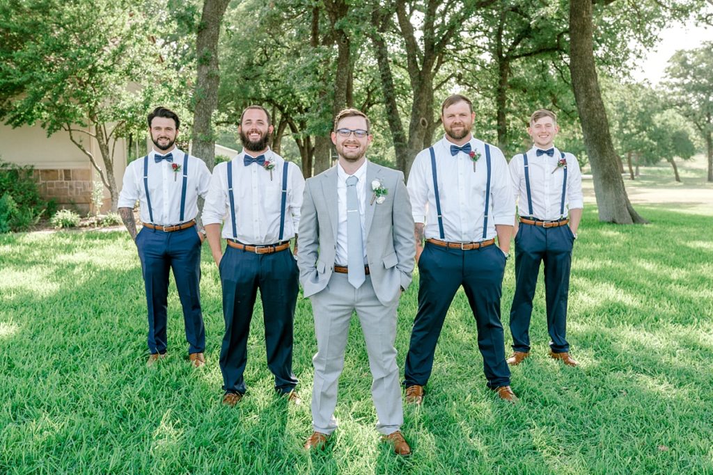 groom and groomsmen navy and grey