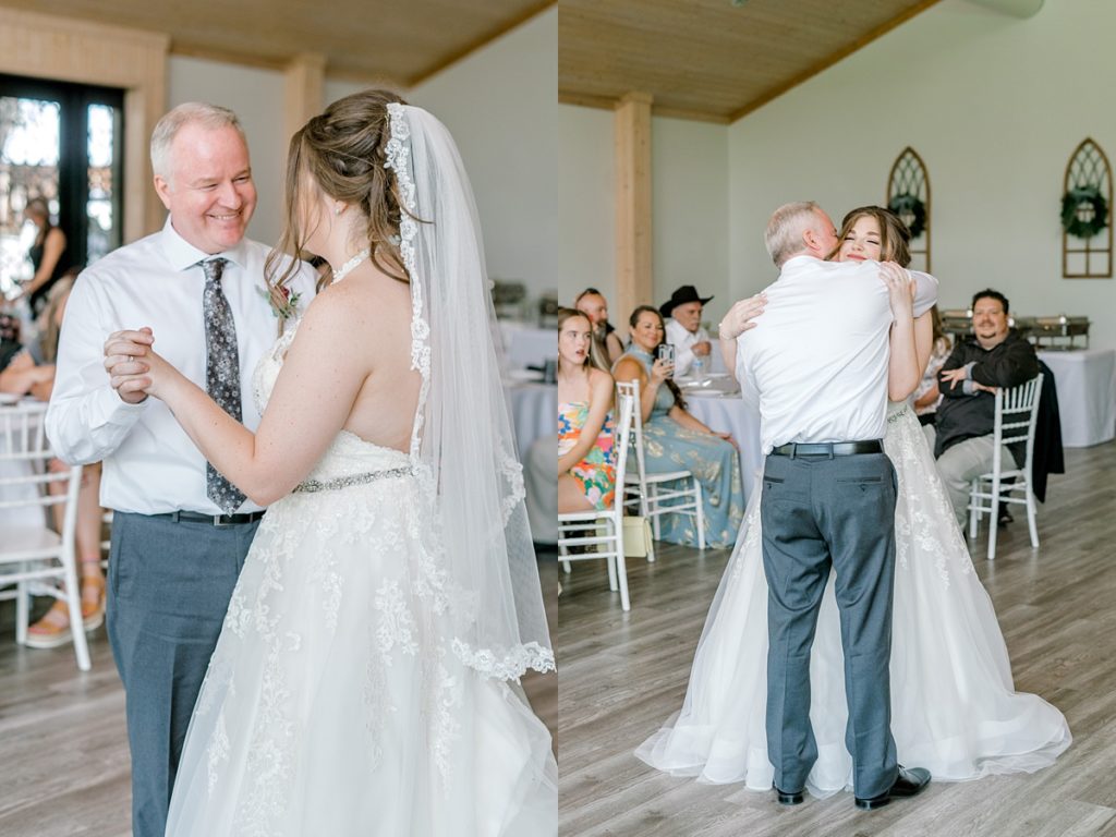 bride dancing with her father at wedding reception