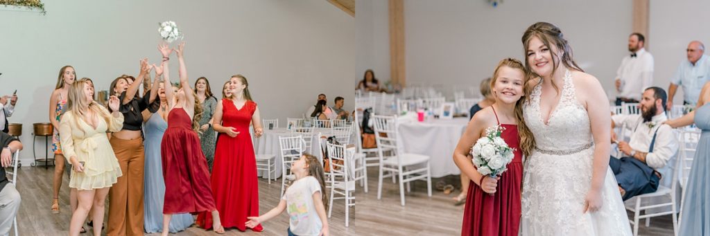 wedding bouquet toss