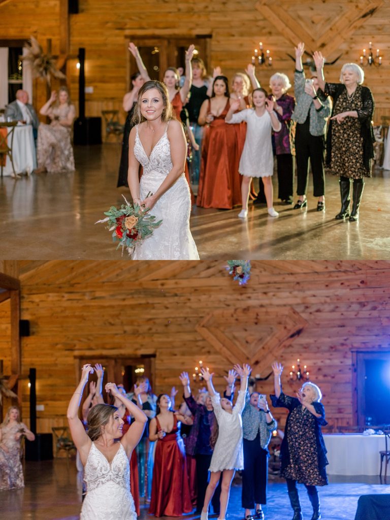 wedding bouquet toss